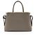 Tory Burch Mercer Satchel aus genarbtem Leder Grau - Ansicht 3
