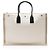 Autre Marque Saint Laurent Tote Large Rive Gauche in Tela e Pelle di Vitello Marrone Beige - vista 3