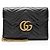 Gucci GG Marmont Wallet on Chain aus gestepptem Leder Schwarz