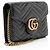 Gucci GG Marmont Wallet on Chain aus gestepptem Leder Schwarz - Ansicht 2