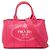 Prada Canapa Mini Handtasche mit Dreieckslogo Pink