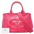 Prada Canapa Mini Handtasche mit Dreieckslogo Pink - Ansicht 6