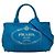 Prada Canapa Triangle Logo Handtasche Blau