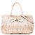 Saco Tote Prada Ribbon Marrom Bege
