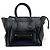 Céline Celine Luggage em couro gofrado Micro Preto