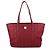 Borsa Tote MCM Visetos in nylon e pelle borchiata Bordò