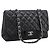 Chanel Vintage Square Classic Flap Quilted Lambskin Small Schwarz