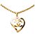 Collana a catena vintage Chanel Coco Mark con motivo a cuore D'oro