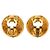 Chanel Coco Mark Runde Vintage-Ohrringe Golden - Ansicht 2