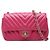 Bolsa de ombro com corrente Chanel Coco Mark V-stitch Rosa