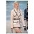 Chanel Oversize Lammlederjacke Beige mit schwarzer Paspelierung - Ansicht 2