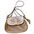 Borsa a tracolla Michael Kors in camoscio e stampa pitone Marrone Beige