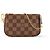 Louis Vuitton Mini Pochette Accessoires Damier Ebene Marrone