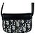 Borsa a tracolla Christian Dior in pelle e tela Nero Blu navy - vista 3