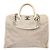Chanel Up In The Air Top Handle Perforated Leather Large Bianco
