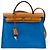 Hermès Hermes Herbag Zip Verso Leather and Toile 31 Castaño