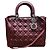 Borsa Christian Dior Lady Dior Borgogna Bordò