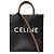 Céline Celine Vertical Cabas Triomphe Coated Canvas Large Marrom