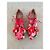 Simone Rocha Mad Flower Satin Brogues Pink Rot Grün - Ansicht 8