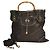 Miu Miu Bolso Tote Mochila Convertible de Piel Glaseada Negra Negro
