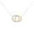 Autre Marque Collier Tiffany & Co. 1837 Interlocking Argenté Doré