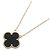 Van Cleef & Arpels Vintage Alhambra Onyx Halskette Schwarz Golden