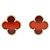 Van Cleef & Arpels Vintage Alhambra Ohrringe aus Karneol Rot Golden