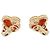 Van Cleef & Arpels Vintage Alhambra Ohrringe aus Karneol Rot Golden - Ansicht 2
