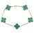 Bracciale Van Cleef & Arpels Vintage Alhambra Malachite 5P D'oro Verde