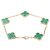 Bracciale Van Cleef & Arpels Vintage Alhambra Malachite 5P D'oro Verde - vista 2