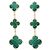 Brincos Magic Alhambra Van Cleef & Arpels Dourado Verde