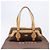 Céline CELINE Macadam Canvas Tote Bag PVC Leder Braun Gold Auth 204407A Golden - Ansicht 12