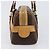 Céline CELINE Macadam Canvas Tote Bag PVC Leder Braun Gold Auth 204407A Golden - Ansicht 3