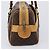 Céline CELINE Macadam Canvas Tote Bag PVC Leder Braun Gold Auth 204407A Golden - Ansicht 4
