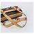 Céline CELINE Macadam Canvas Tote Bag PVC Leder Braun Gold Auth 204407A Golden - Ansicht 7