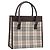 BURBERRY Nova Check Handtasche Canvas Beige Silver Auth 200714V Silber