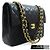 CHANEL Classic Double Flap Square Chain Schultertasche Schwarz