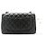Borsa a tracolla con catena CHANEL 11" Double Flap in vitello granulato nero - vista 3