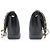 Borsa a tracolla con catena CHANEL 11" Double Flap in vitello granulato nero - vista 5