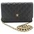 Borsa a tracolla CHANEL Black Classic Wallet On Chain WOC Clutch Oro Nero - vista 2