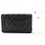 Borsa a tracolla CHANEL Black Classic Wallet On Chain WOC Clutch Oro Nero - vista 3