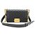Borsa a tracolla CHANEL Boy Chain Nera Matelassé Patta in Pelle d'Agnello Oro Nero - vista 2