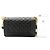 Borsa a tracolla CHANEL Boy Chain Nera Matelassé Patta in Pelle d'Agnello Oro Nero - vista 3