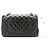 Borsa a tracolla CHANEL Double Flap 10" in vitello granulato, Nero - vista 3