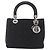 Borsa Christian Dior Lady Dior Canage Nylon Black Silver Auth 201347 Nero Argento - vista 13