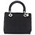 Borsa Christian Dior Lady Dior Canage Nylon Black Silver Auth 201347 Nero Argento - vista 2