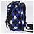 Borsa CHANEL Airline Tote Bag Nylon 2way Blue Silver CC Auth ka6246V Argento - vista 3
