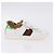 GUCCI Web Sherry Line Kinderschuhe aus Leder Weiß Auth ar14270 - Ansicht 4