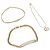 Bracciali Christian Dior metallo set da 3 Oro Auth SW2817 D'oro