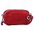 Bolsa de Ombro PRADA Camurça Vermelha Prata Auth 201372 Vermelho